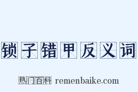 锁子错甲反义词是什么意思的图片